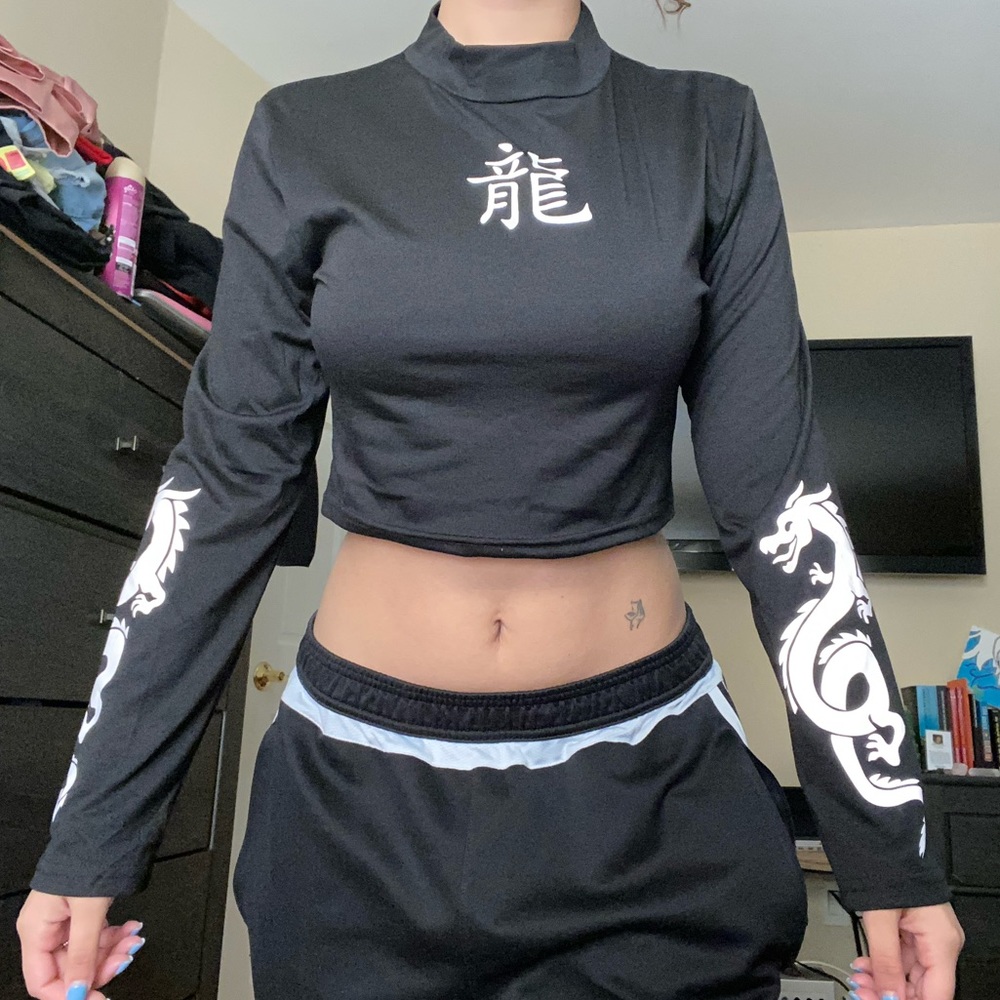 Black Dragon Crop Top